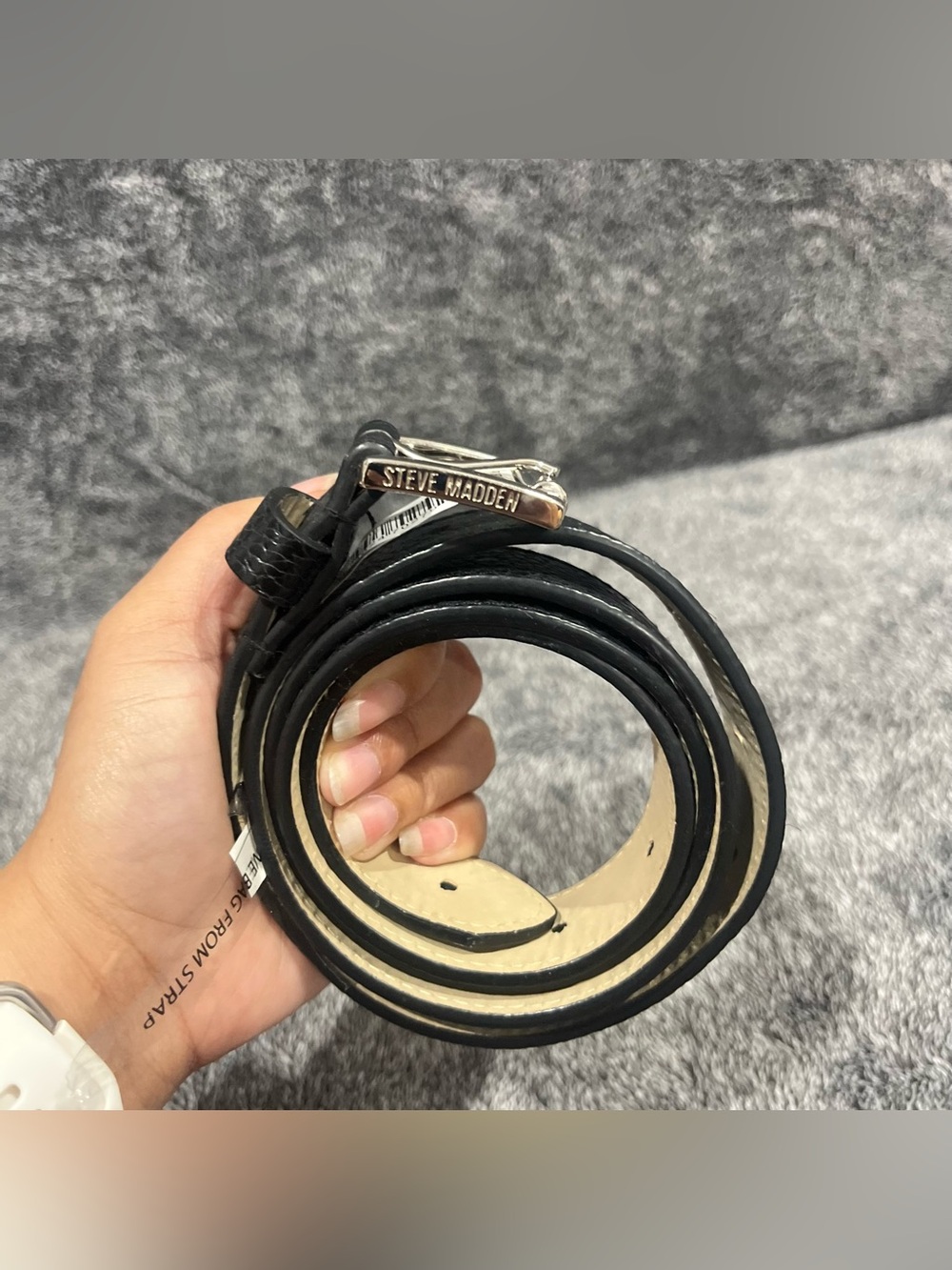 NWOT❗️Steve Madden Black faux Leather Belt women’s sise XL ( 43 inches length )